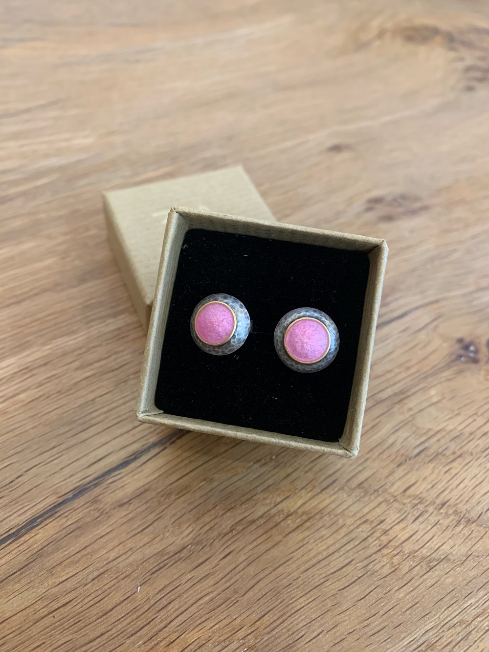 Pink Domed Studs Large 